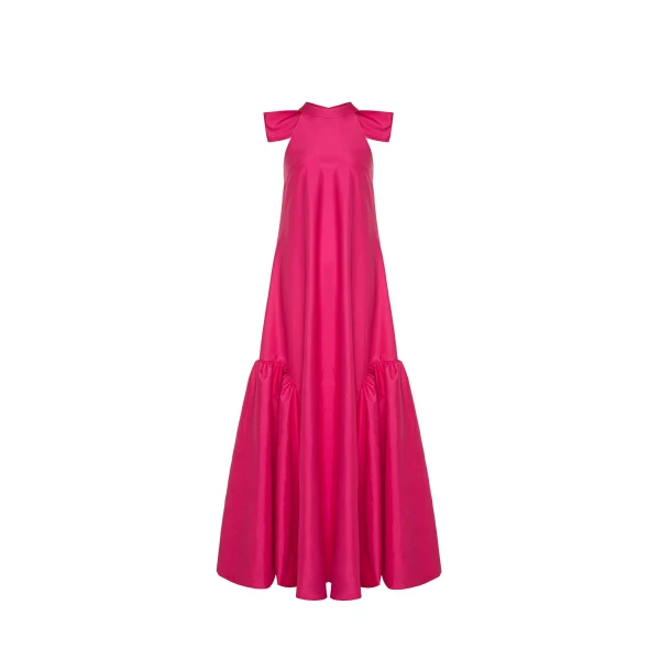 Miro Gown in Hot Pink Taffeta