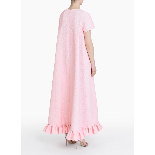 Nadia Dress in Pink Quartz Jacquard - Image 4