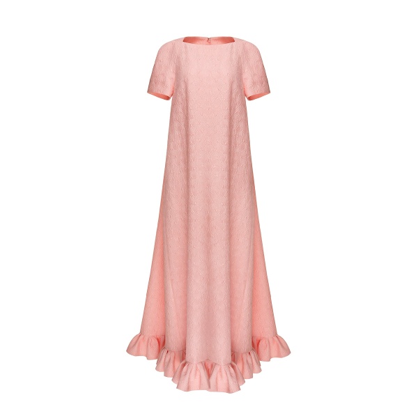 Dries Van Noten Nadia Dress in Pink Quartz Jacquard