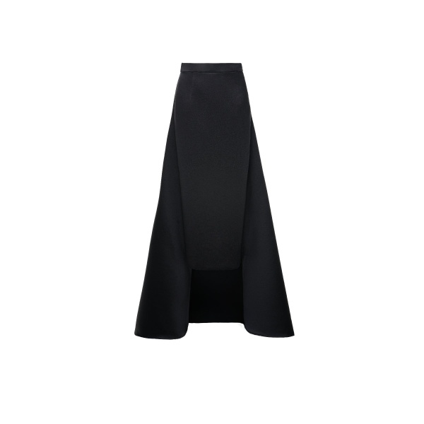 Dries Van Noten Neli Midi Skirt in Black Duchesse