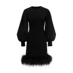 Dries Van Noten Perry Dress in Black Crepe