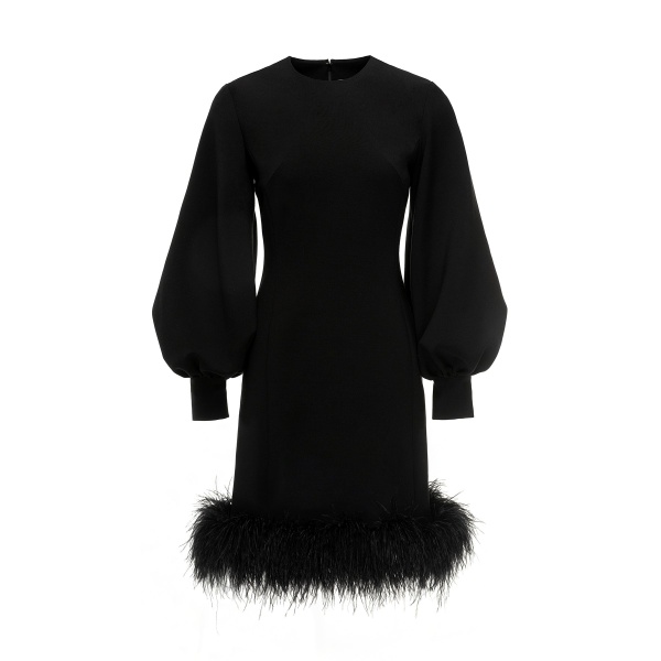 Dries Van Noten Perry Dress in Black Crepe