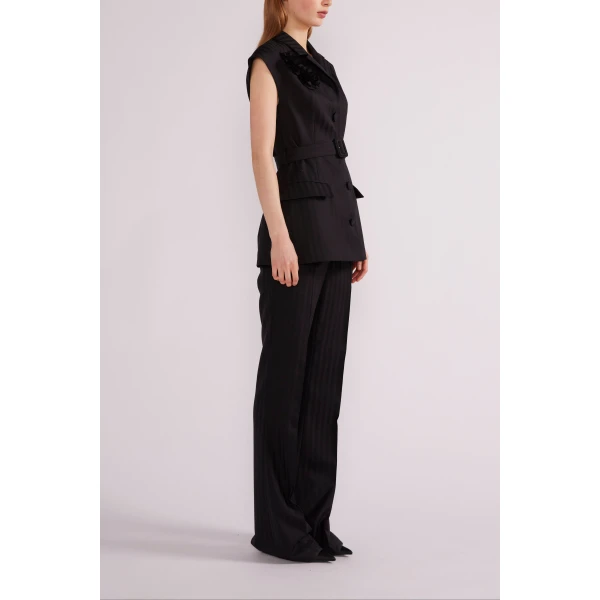 Pia Jacket in Black Tailoring - Image 4