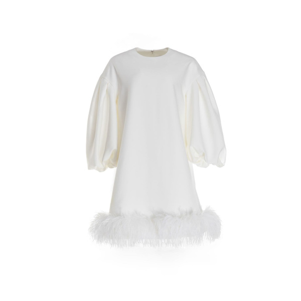 Dries Van Noten Poppy Dress in White Crepe