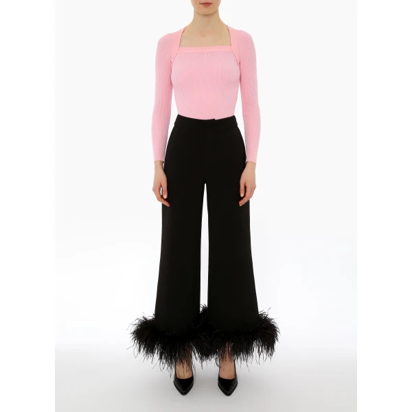 Randall Trousers in Black Crepe - Image 2