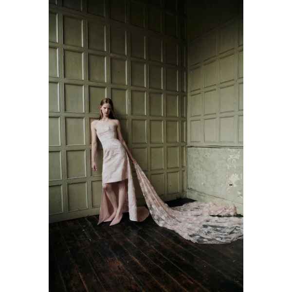 Raven Gown in Pink Duchesse - Image 2