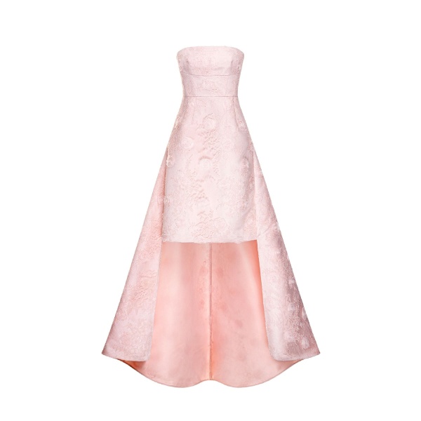 Dries Van Noten Raven Gown in Pink Duchesse