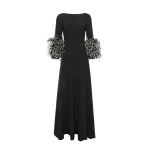 Dries Van Noten Reign Gown in Black Crepe
