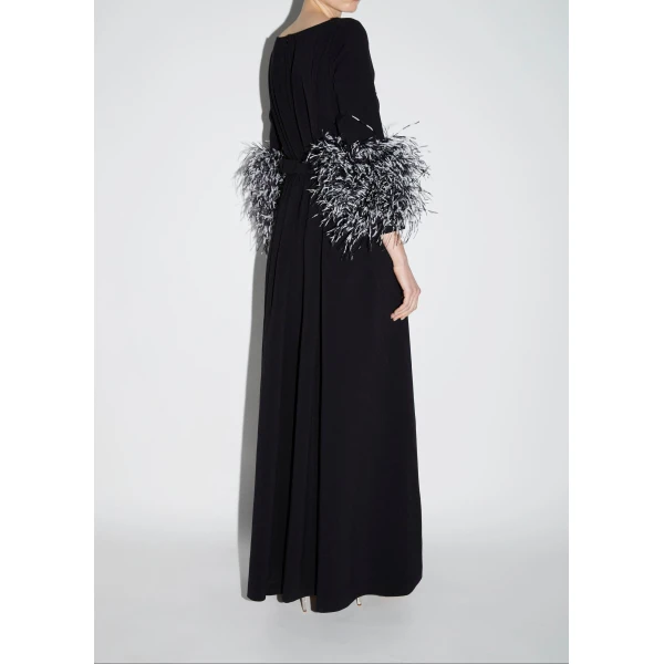 Reign Gown in Black Crepe - Image 4