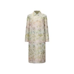 Dries Van Noten Reina Coat in Ivory Multi Jacquard