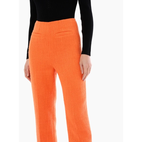 Renata Trousers in Bright Orange Tweed - Image 5