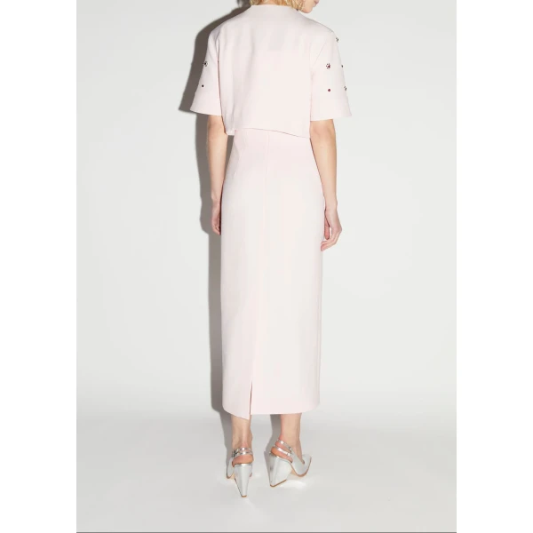 River Jacket in Pink Embellished Crepe - Image 4