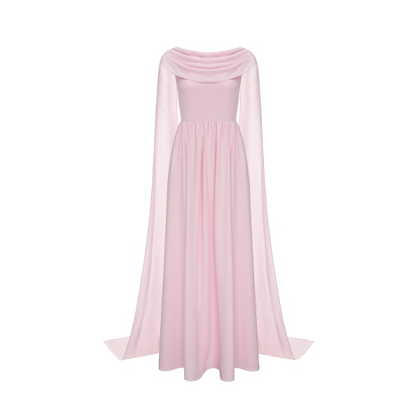 Dries Van Noten Rosalind Gown in Pink Sable
