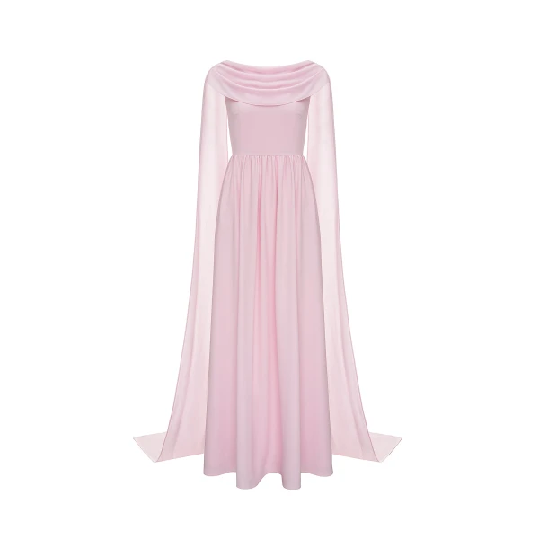 Dries Van Noten Rosalind Gown in Pink Sable