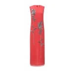 Dries Van Noten Rosetta Dress in Coral Chiffon