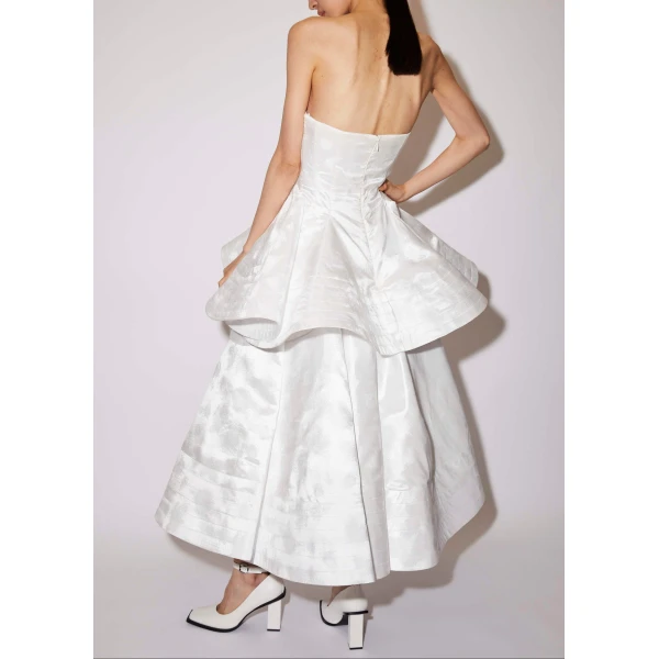 Rosina Dress in White Jacquard - Image 5
