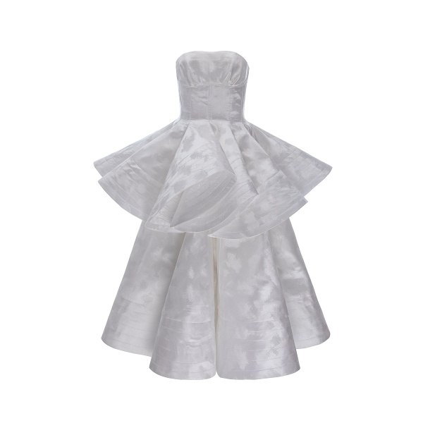 Dries Van Noten Rosina Dress in White Jacquard
