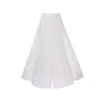 Dries Van Noten Rowena Skirt in White Embroidered Cotton