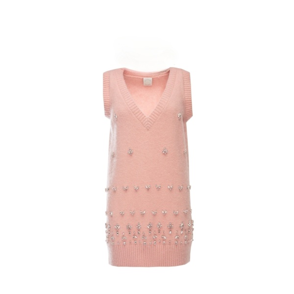 Dries Van Noten Rumer Vest in Ballet Pink Knit