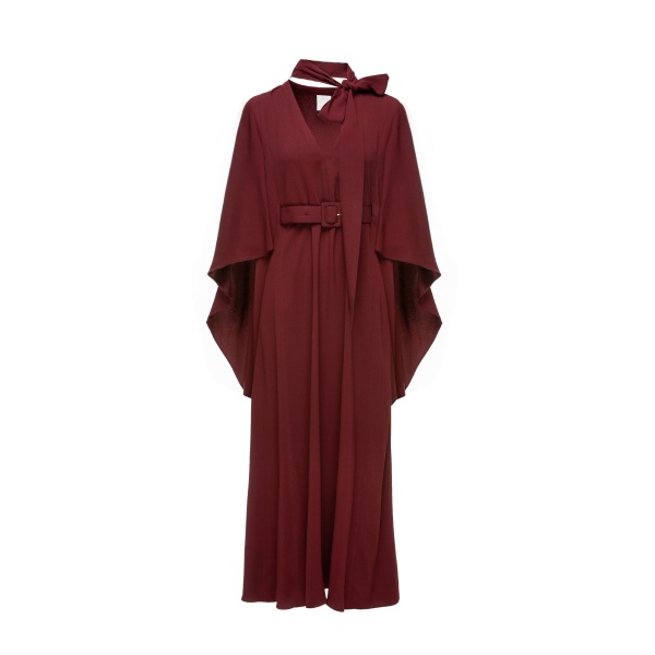 Dries Van Noten Salina Dress in Mulberry Sable