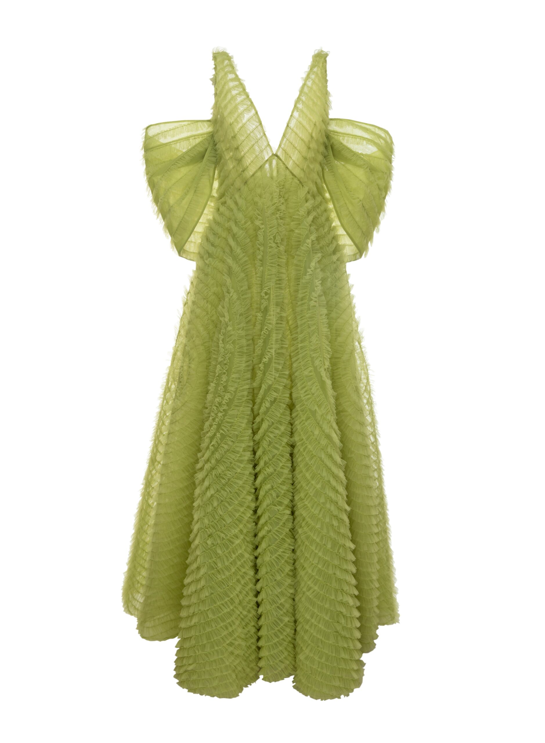 Dries Van Noten Selma Gown in Citronelle Tulle | Evening Gowns | Coveti Dries Van Noten Selma Gown in Citronelle Tulle