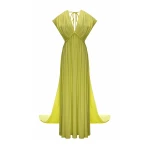 Dries Van Noten Somer Gown in Wild Lime Sable