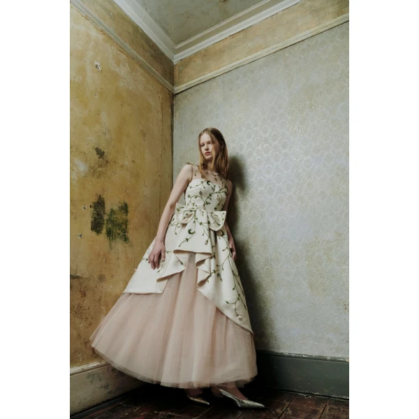 Thelma Dress in Blush Duchesse - Image 2