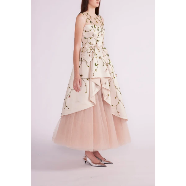 Thelma Dress in Blush Duchesse - Image 4