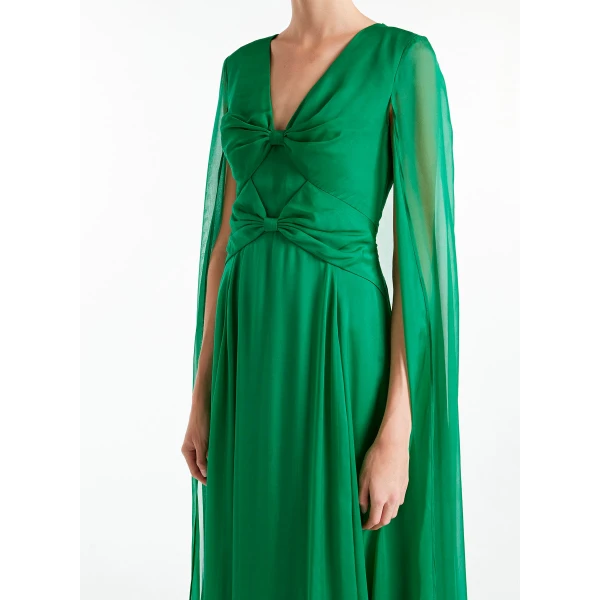 Theodora Gown in Emerald Green Voile - Image 5
