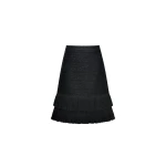 Dries Van Noten Twilly Mini Skirt in Black Tweed