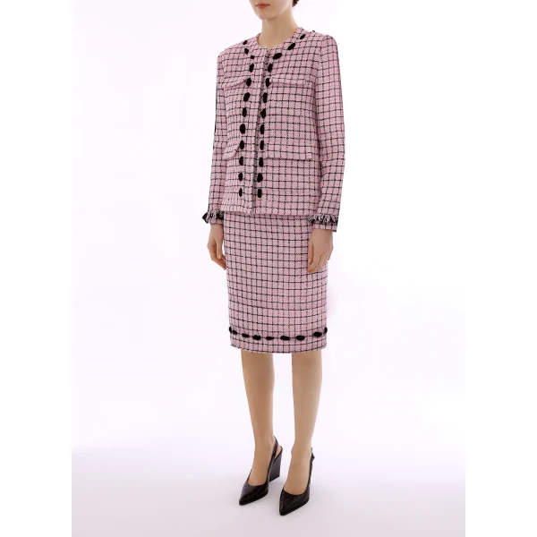Valerian Skirt in Pink Black Tweed - Image 3