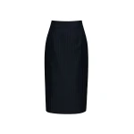 Dries Van Noten Vania Midi Skirt in Black Tailoring