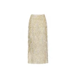 Dries Van Noten Vania Midi Skirt in Ivory Sequin