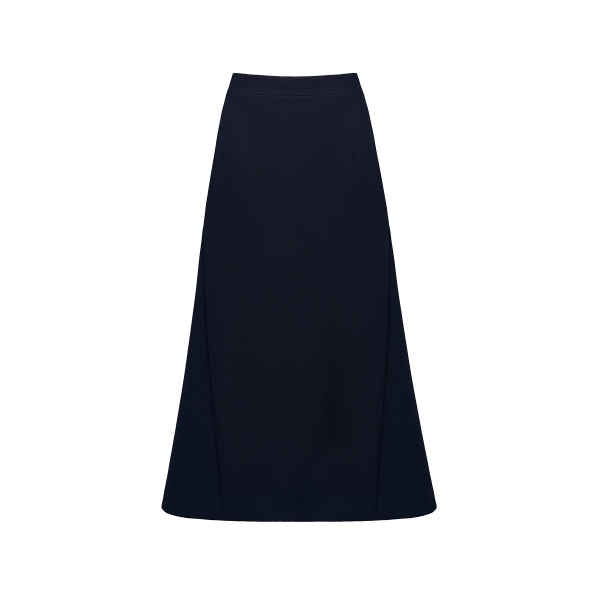 Dries Van Noten Vicky Midi Skirt in Navy Tailoring