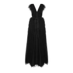 Dries Van Noten Violette Dress in Black Organza