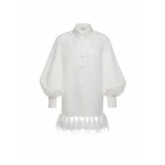 Dries Van Noten Vivi Dress in White Faille