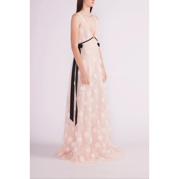 Winslet Gown in Pink Lace - Image 4