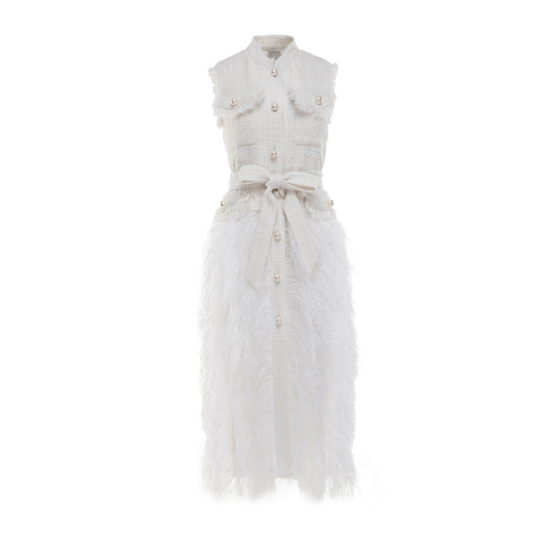 Dries Van Noten Wyatt Gilet in Ivory Tweed