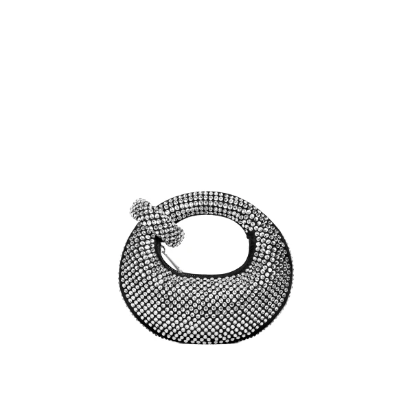 JW PEI Abacus Artificial Crystal Mini Top Handle Bag in Black