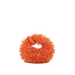 JW PEI Abacus Faux Fur Mini Top Handle Bag in Orange