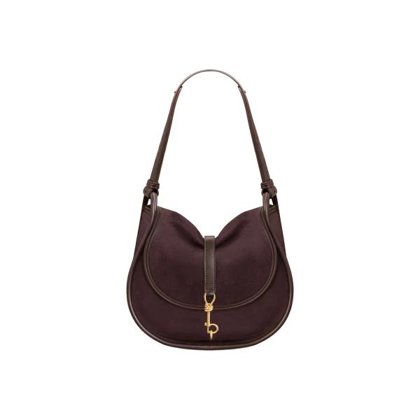 JW PEI Arla Small Faux Suede Hobo Bag in Chocolate