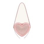 JW PEI Arlene Artificial Crystal Heart Shaped Crossbody Bag in Light Pink