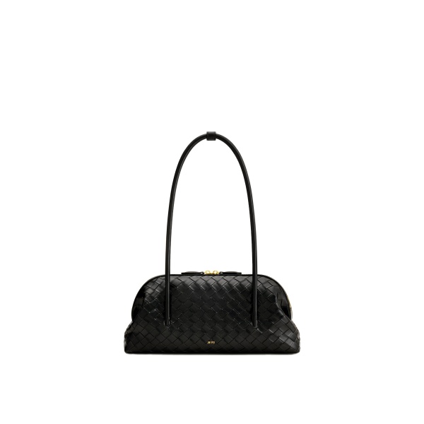JW PEI Aveline Woven Textured Shoulder Bag in Black