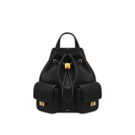 JW PEI Avery Pebbled Drawstring Utility Backpack in Black