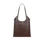 JW PEI Brooke Belted Embellished Shoulder Tote Bag in Dark Brown
