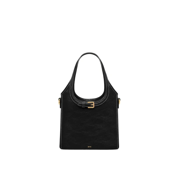 JW PEI Brooke Mini Belted Embellished Top Handle Bag in Black