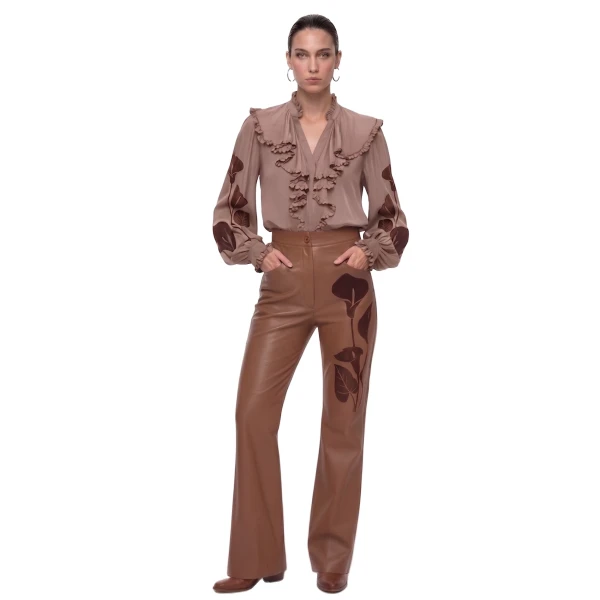 JW PEI Calla Lily Ruffle Blouse