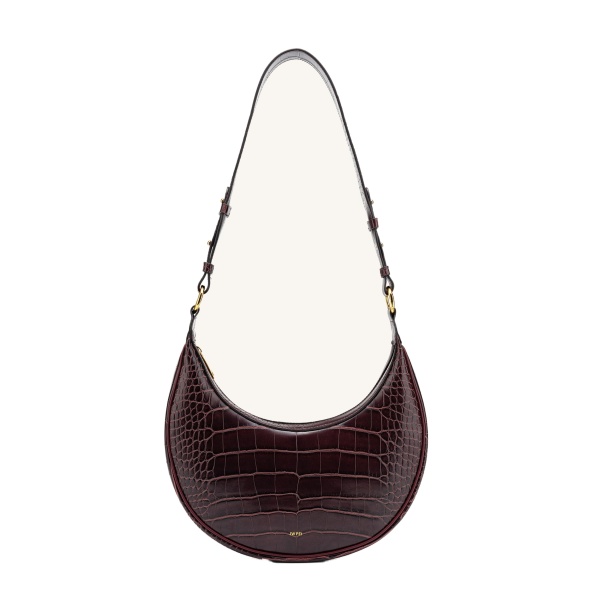 JW PEI Carly Saddle Bag in Brown Croc