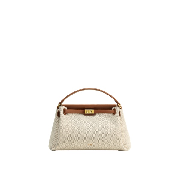 JW PEI Carmen Top Handle Bag in Brown Canvas
