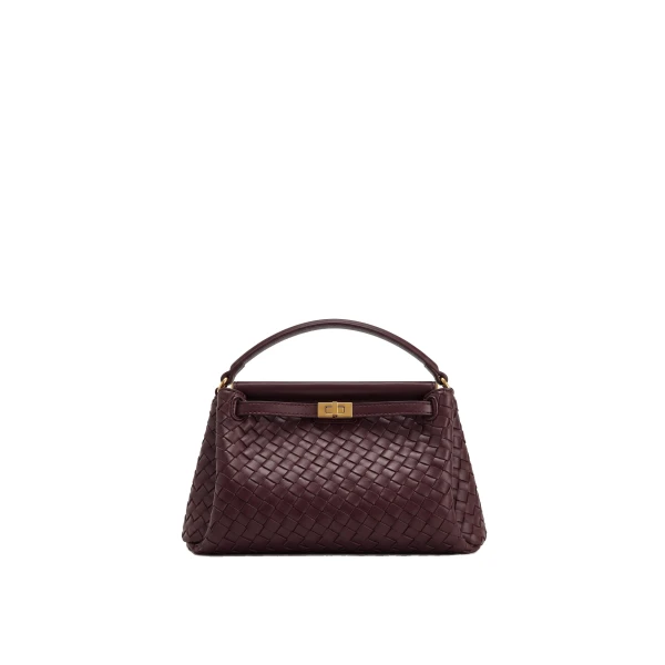 JW PEI Carmen Woven Top Handle Bag in Vintage Red